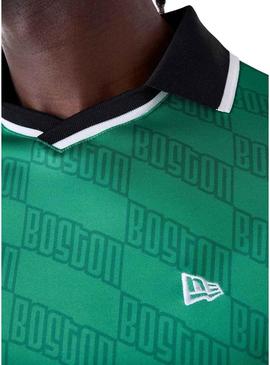 Camiseta New Era Boston Celtics NBA Soccer verde para homem.