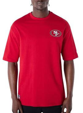 Camisa New Era San Francisco 49ers vermelha para homem.