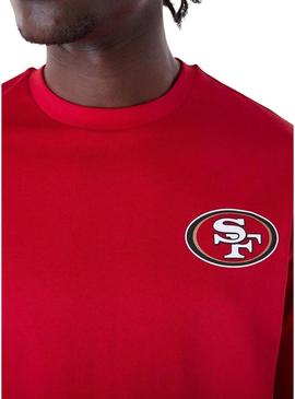 Camisa New Era San Francisco 49ers vermelha para homem.