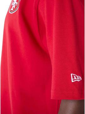 Camisa New Era San Francisco 49ers vermelha para homem.