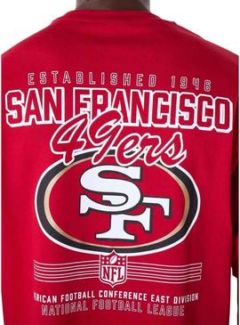 Camisa New Era San Francisco 49ers vermelha para homem.