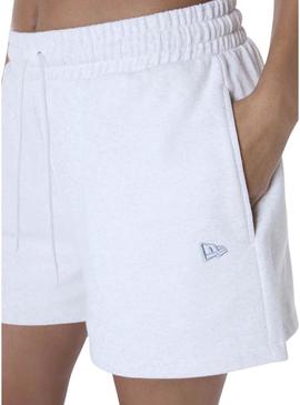 Shorts New Era LA Dodgers Essential cinza para mulher.