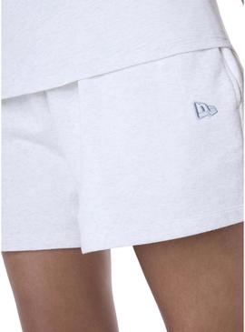 Shorts New Era LA Dodgers Essential cinza para mulher.
