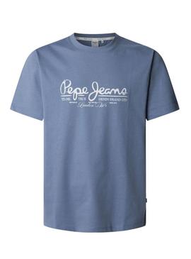 Camiseta Pepe Jeans Dumas azul para homem.