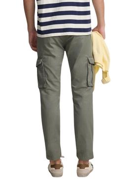 Calça cargo verde Silbon para homem