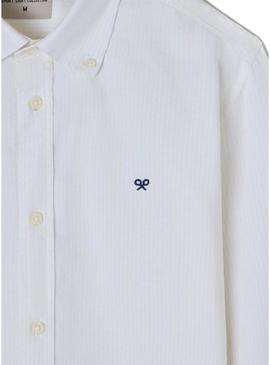 Camisa Silbon oxford listrada amarela e branca para homem.