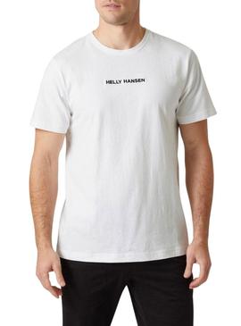 Camiseta Helly Hansen Core branca para homem.