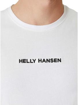 Camiseta Helly Hansen Core branca para homem.