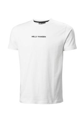 Camiseta Helly Hansen Core branca para homem.