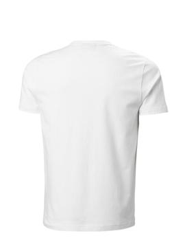 Camiseta Helly Hansen Core branca para homem.