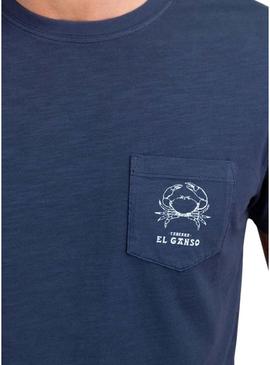 Camiseta O Ganso Azul Caranguejo para homem