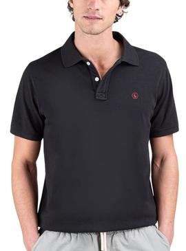 Camisa polo preta básica da marca El Ganso para homem.