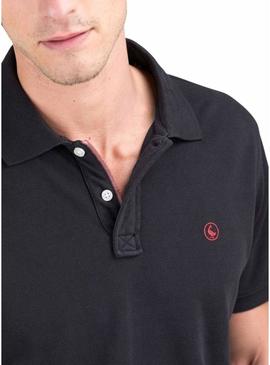 Camisa polo preta básica da marca El Ganso para homem.