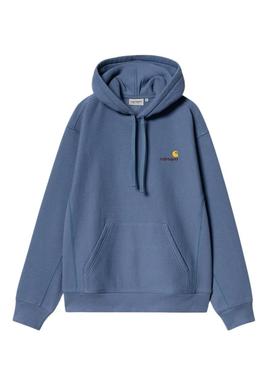 Moletom Carhartt American Script azul para homens
