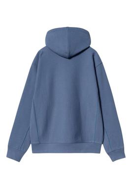 Moletom Carhartt American Script azul para homens