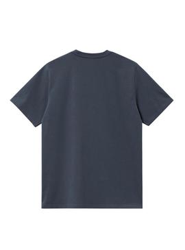 Camiseta Carhartt Chase azul para homem.