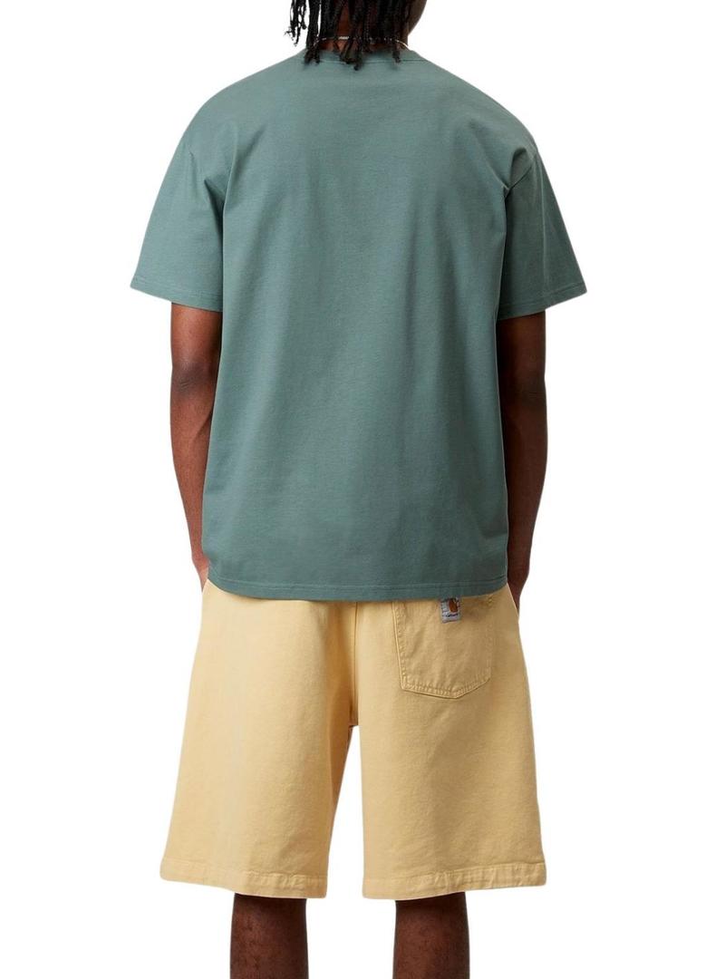Camiseta Carhartt Chase verde para homem.