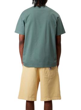 Camiseta Carhartt Chase verde para homem.