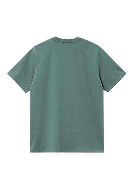 Camiseta Carhartt Chase verde para homem.