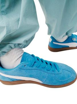 Sapatilhas Puma Palermo azul para mulher.
