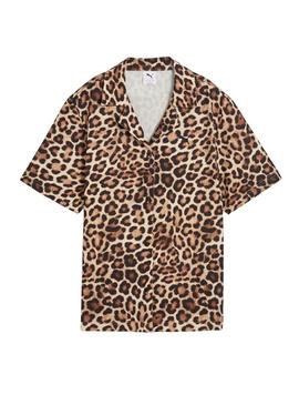 Camisa Puma Leopardo Luxe para mulher.