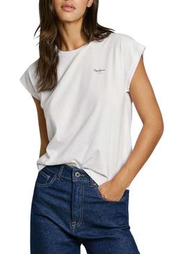 Camiseta Pepe Jeans Verenice branca para mulher.