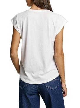 Camiseta Pepe Jeans Verenice branca para mulher.