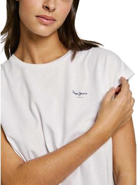 Camiseta Pepe Jeans Verenice branca para mulher.