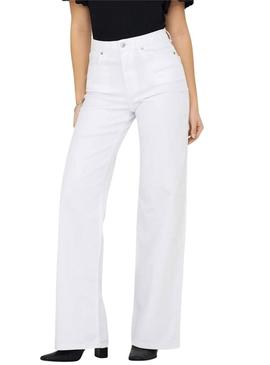 Calça de ganga Only Madison branca para mulher.