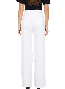 Calça de ganga Only Madison branca para mulher.