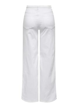 Calça de ganga Only Madison branca para mulher.