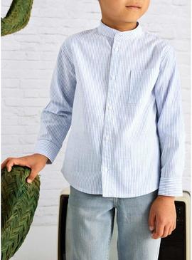 Camisa Mayoral Mao Listras azuis para menino