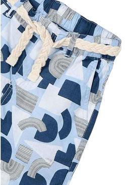 Bermuda Mayoral Estampado Geométrico azul menino