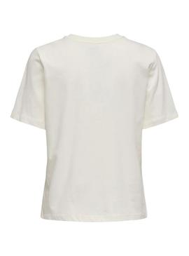 Camiseta Only Rosa Nova Iorque para mulher.