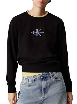 Moletom Calvin Klein Jeans Gradient preto para mulher.