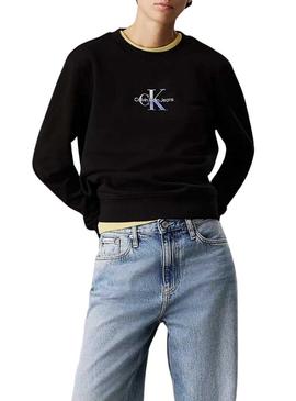 Moletom Calvin Klein Jeans Gradient preto para mulher.