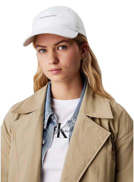 Boné Calvin Klein Jeans Printed branco para mulher