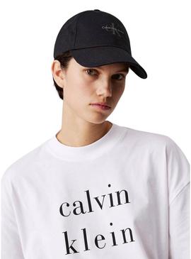 Boné Calvin Klein Jeans Printed preto para mulher