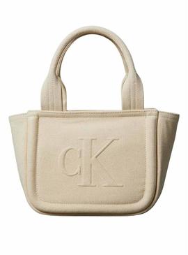 Bolsa Calvin Klein Jeans Mini Summer bege para mulher.