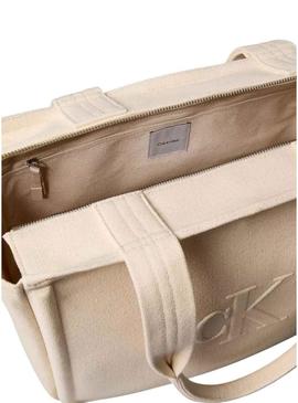 Bolsa Calvin Klein Jeans Summer bege para mulher