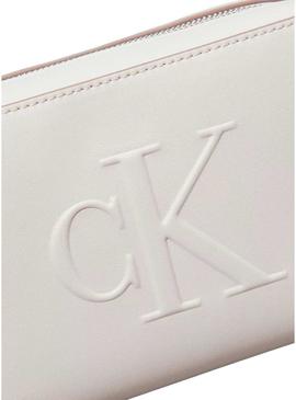Bolsa Calvin Klein Jeans Sculpted Camera branca para mulher