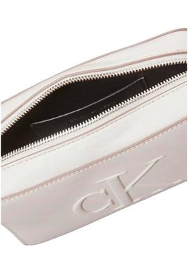 Bolsa Calvin Klein Jeans Sculpted Camera branca para mulher