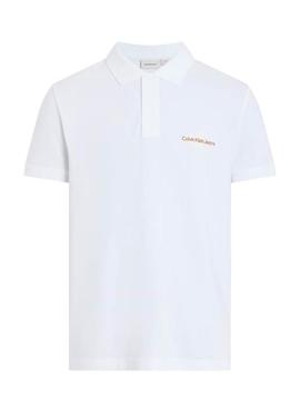 Camisa Calvin Klein Jeans Monologo branca para homem