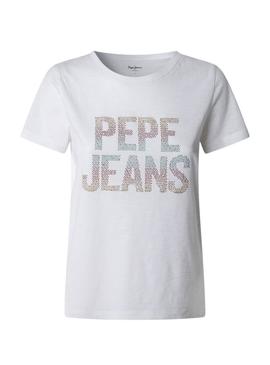 Camisa Pepe Jeans Victoria branca para mulher.