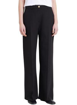 Calças Naf Naf de rayon preto para mulher