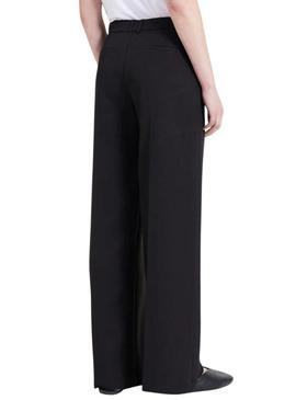 Calças Naf Naf de rayon preto para mulher
