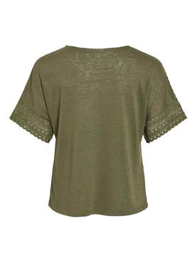 Camisa Vila Vinulan verde para mulher