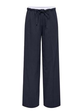 Calça Only Nela azul marinho para mulher