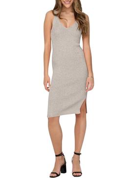 Vestido Only Lina bege para mulher