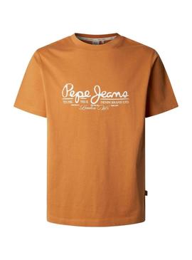 Camiseta Pepe Jeans Dumas laranja para homem